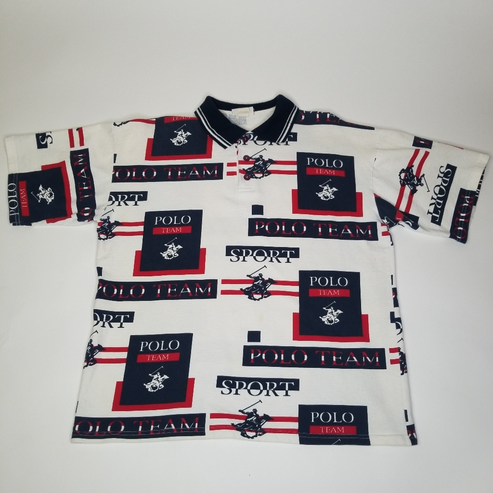 Vintage Polo Sport Club Bootleg All over print L